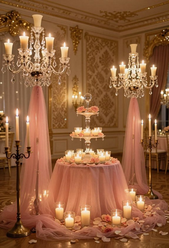 romantic candle arrangements lighting