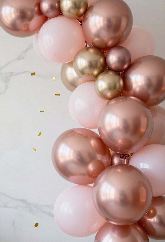 rose gold balloon elegance