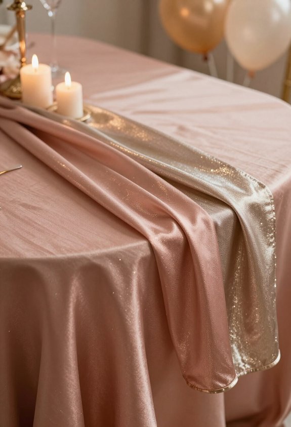 rose gold party decor