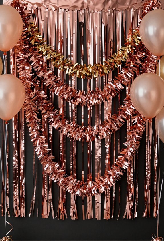 shimmery rose gold elegance