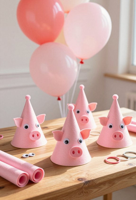 silly pig snout hats