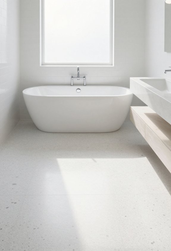 sleek modern terrazzo flooring