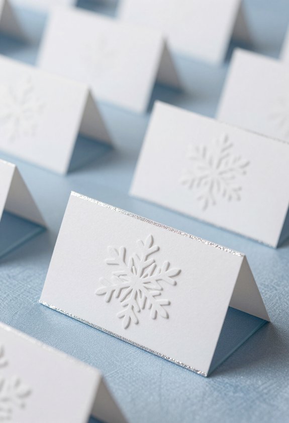 snowflake table card ideas