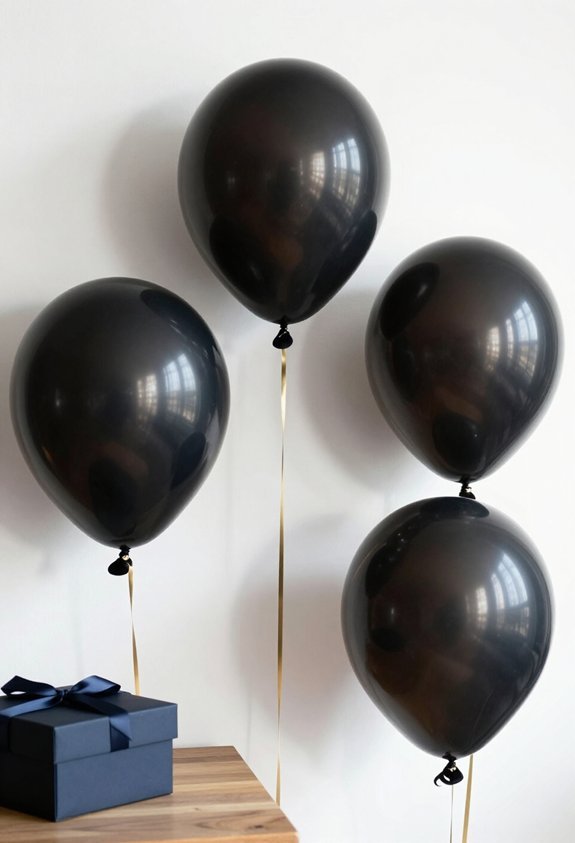 sophisticated minimalist balloon decor
