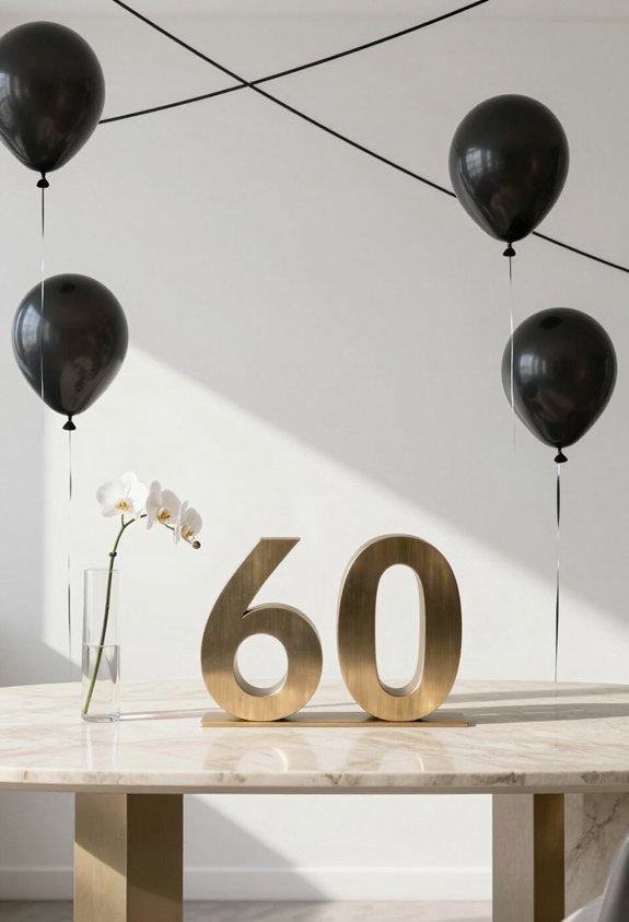 sophisticated minimalist birthday celebration