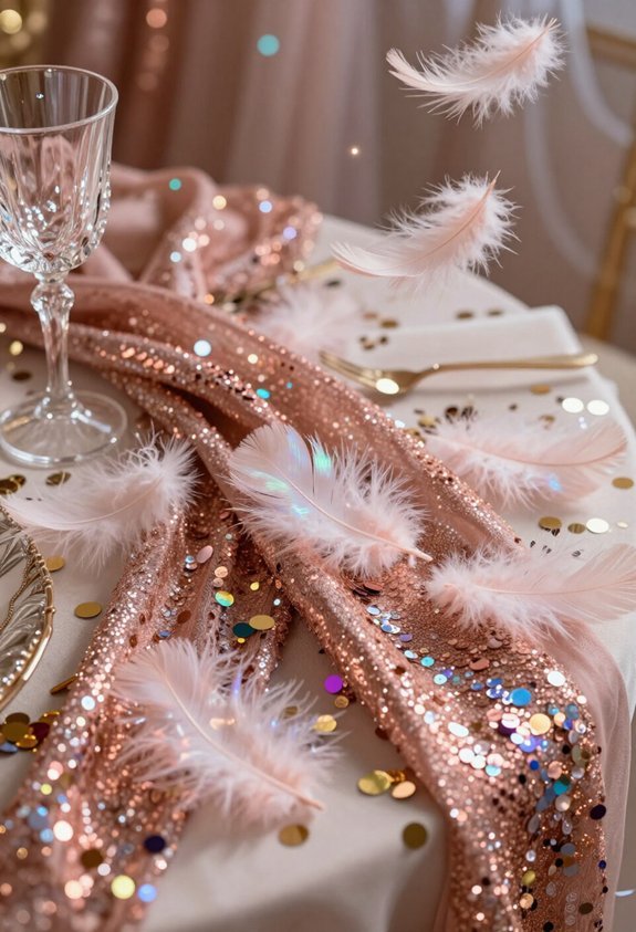 sparkle with feathers and sequins