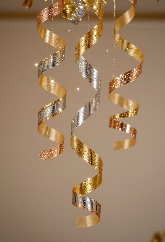 sparkle with metallic ribbons