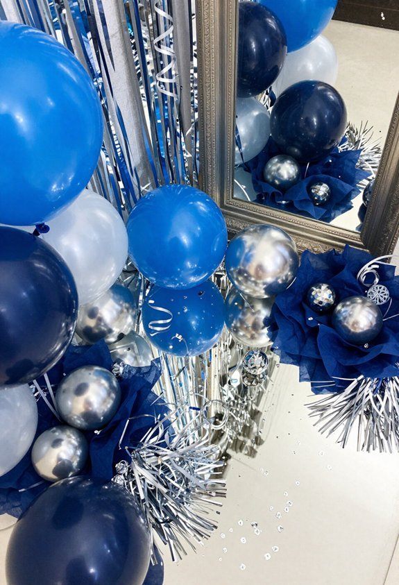 sparkling blue metallic glamour