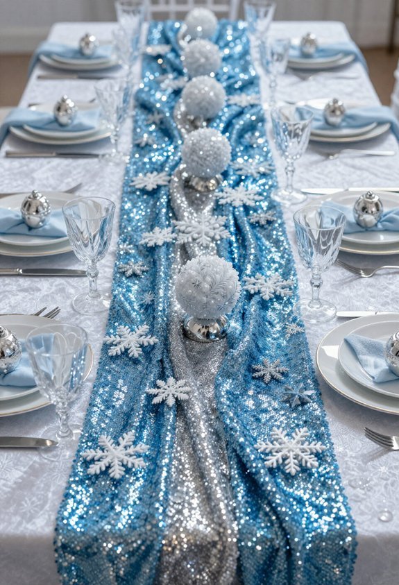 sparkling blue silver elegance