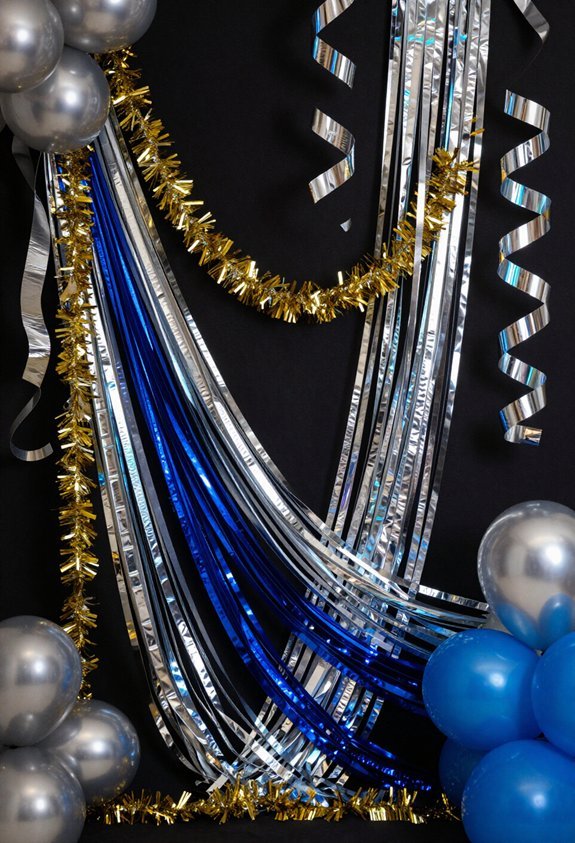sparkling metallic party decorations