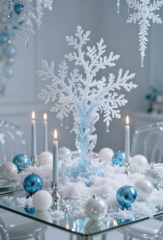 sparkly frozen winter centerpieces