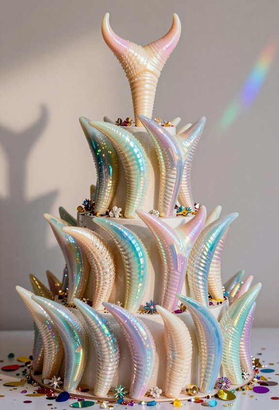sparkly unicorn horn display