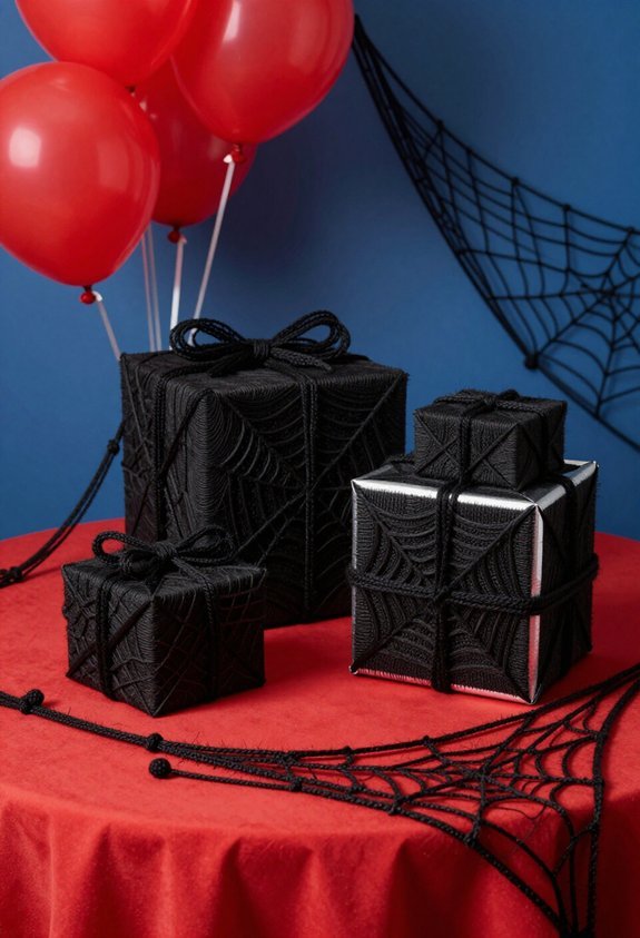 spider man web gift display