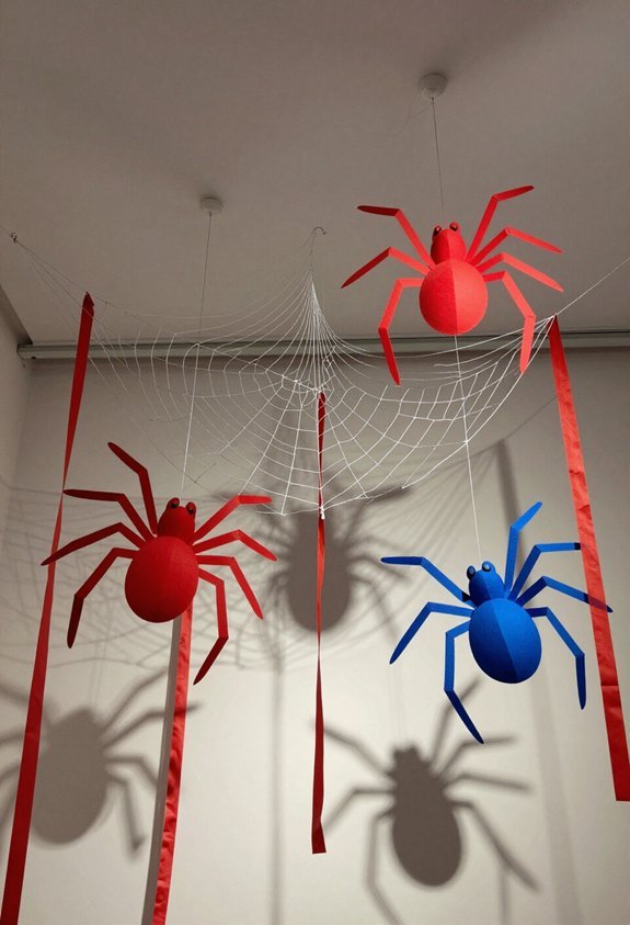 spooky ceiling spider decorations