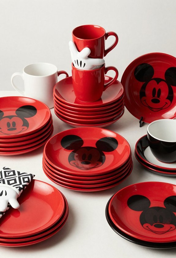 stacked tableware for height