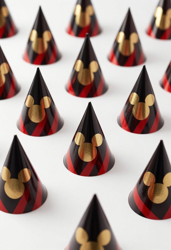 striped mickey themed party hats