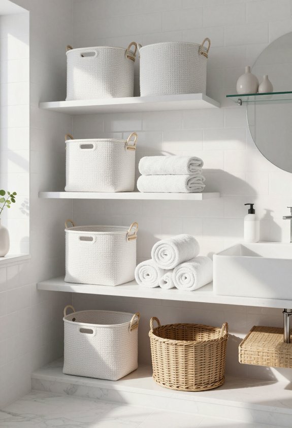 stylish bathroom organization solution