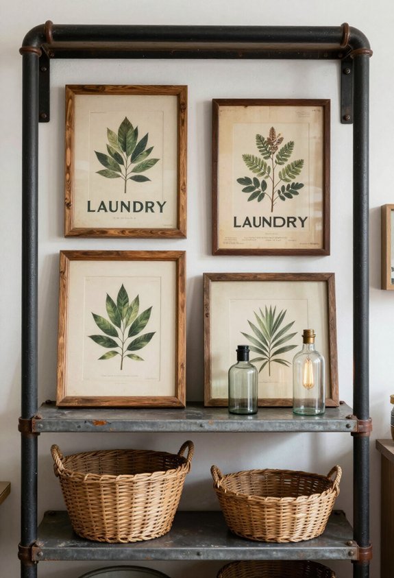 stylish industrial laundry storage