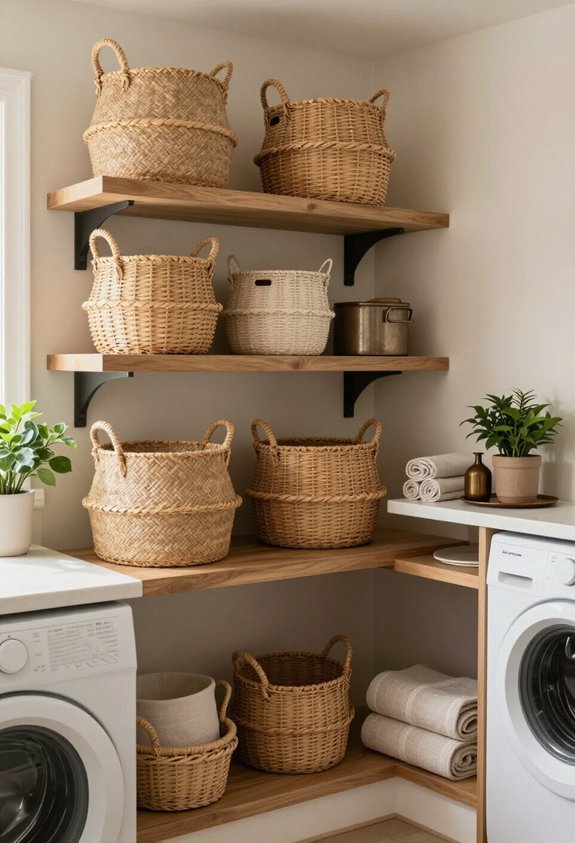 stylish laundry organization baskets