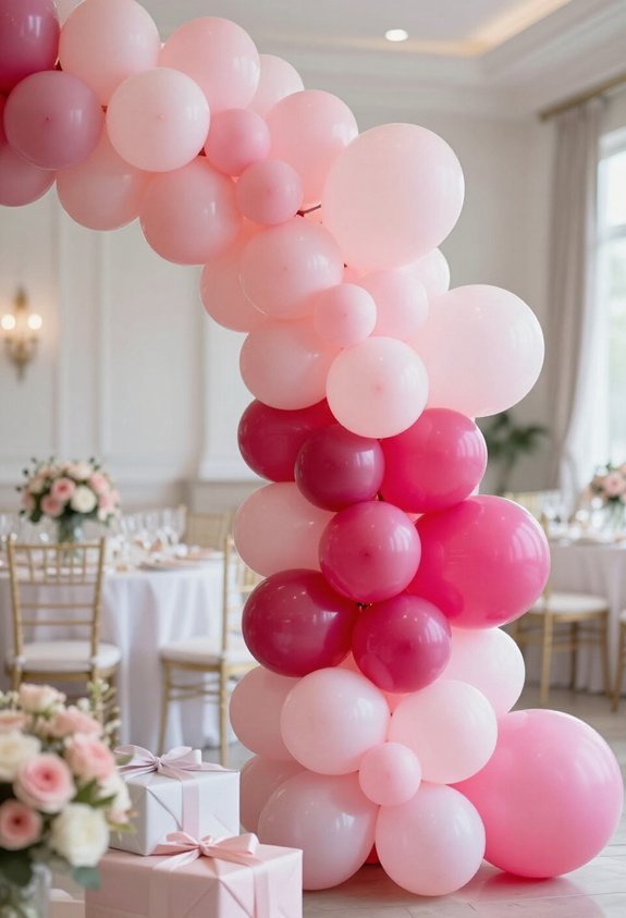 stylish ombr balloon arches