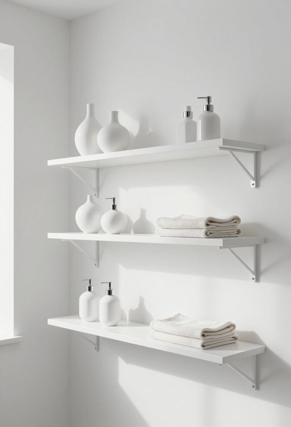 stylish open shelving display