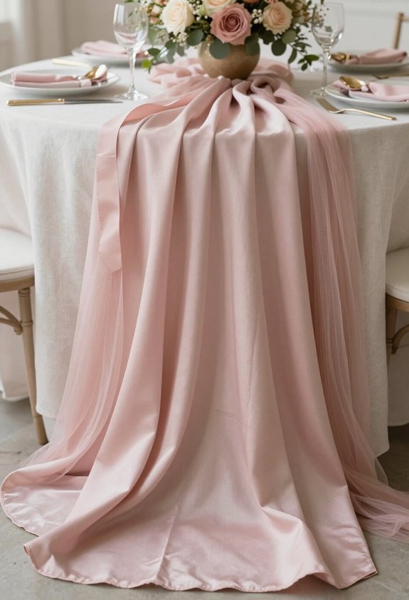 stylish pink table linens