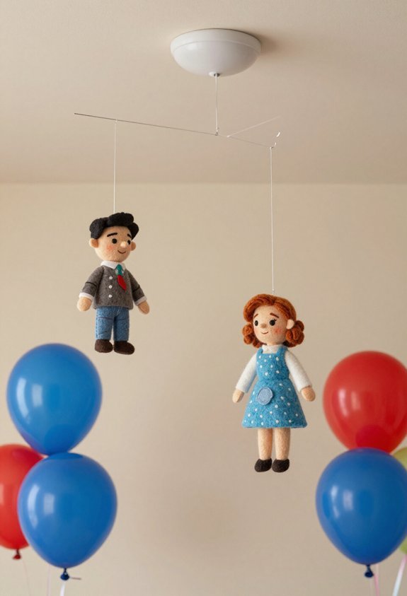 suspended puppy mobile decorations