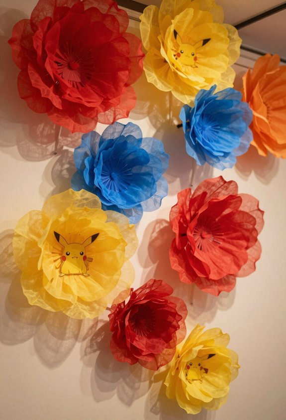 tissue paper flower decorations