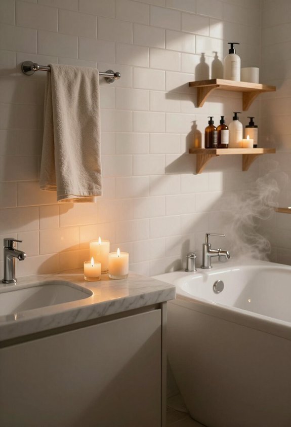 transform bathroom with candles