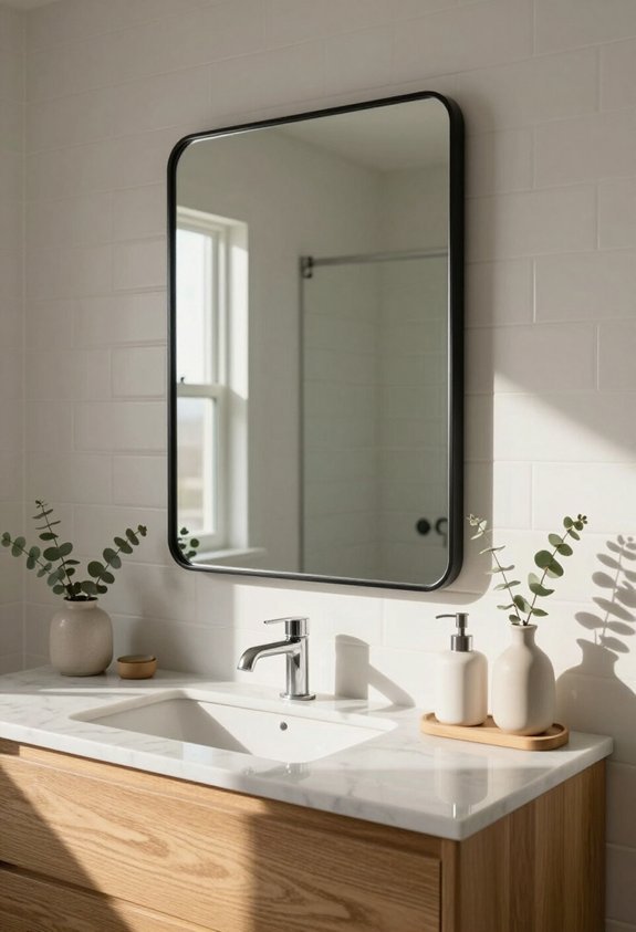 transform bathroom with mirrors