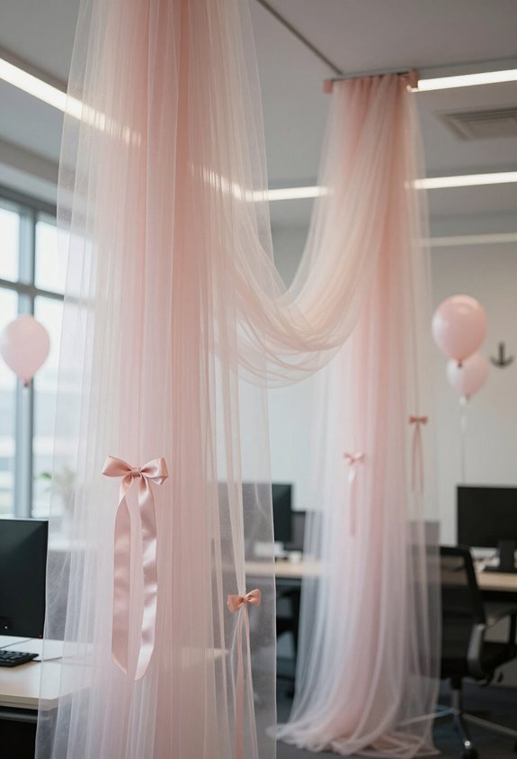 transform office with draping