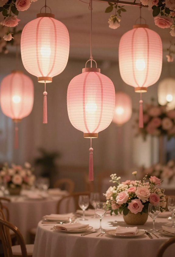 transformative pink lantern lighting