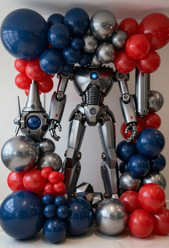 transformers themed balloon garlands