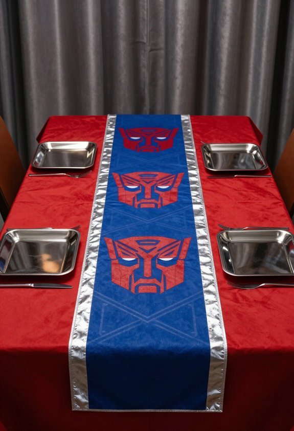 transformers themed table setup