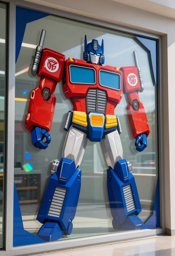 transformers themed window decorations