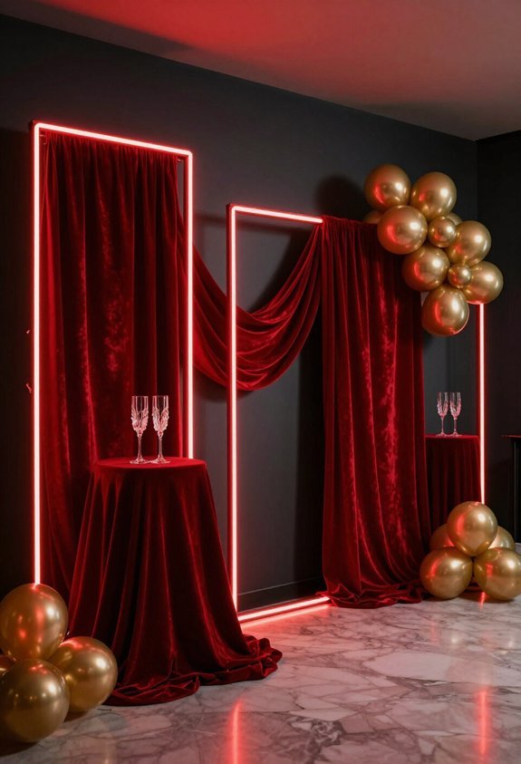 trendy neon birthday d cor