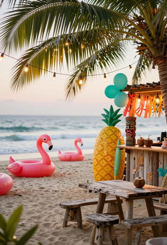 tropical beach party theme