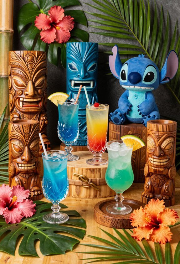 tropical drink station setup