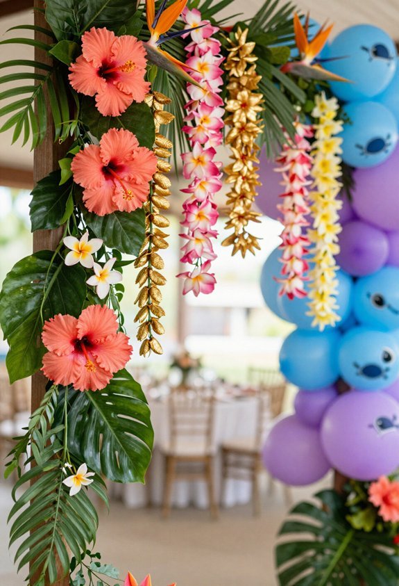 tropical garlands create magic