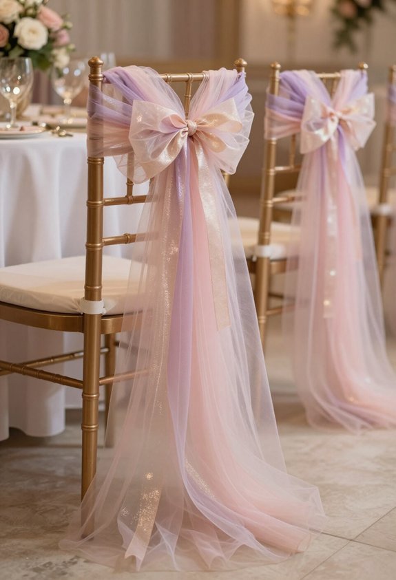 tulle chair bows decoration