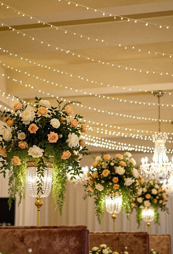 twinkling string light canopy