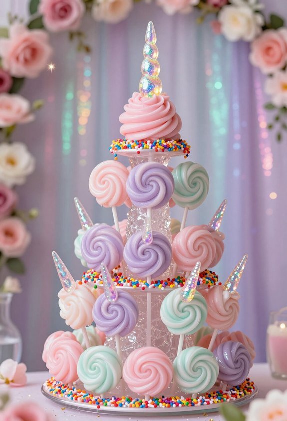unicorn horn candy towers