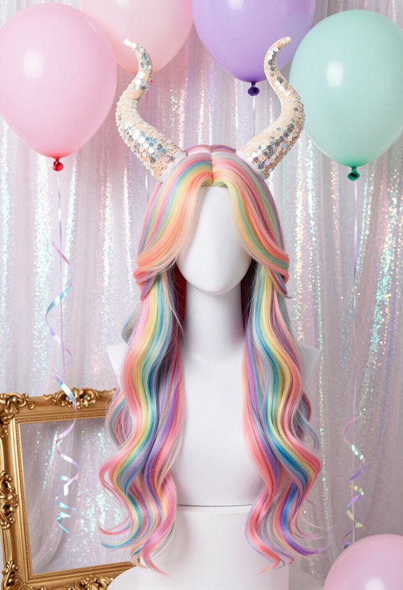 unicorn themed photo booth fun