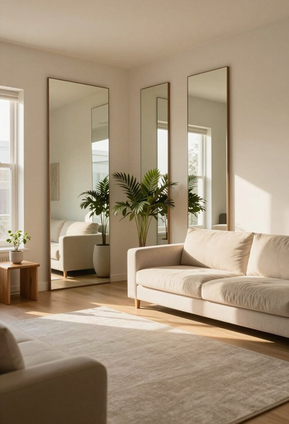 use mirrors for space