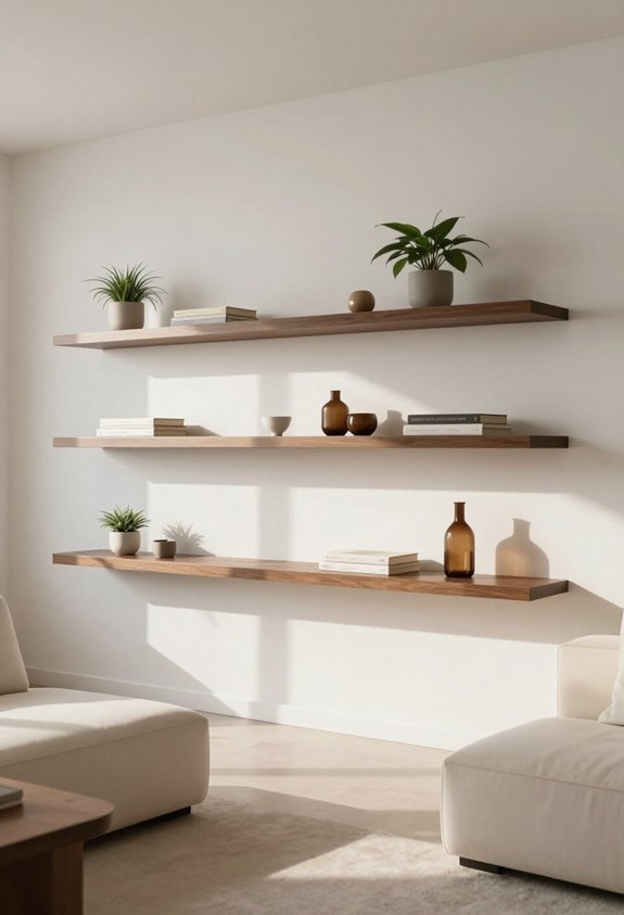 varying heights for shelves