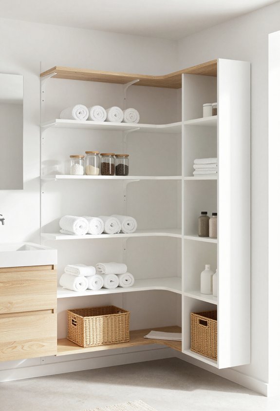 vertical storage for bathrooms