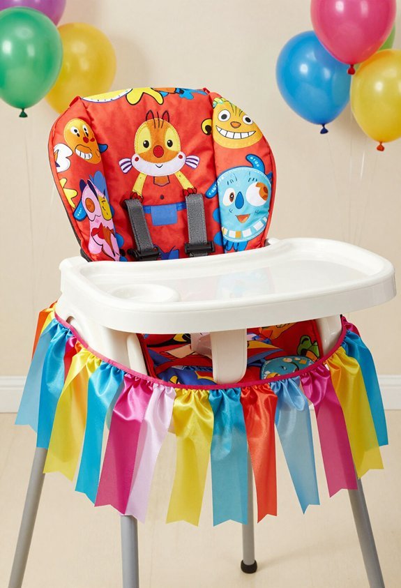 vibrant character themed high chair