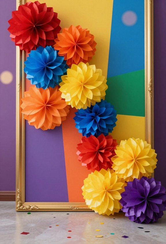 vibrant color blocked backdrops