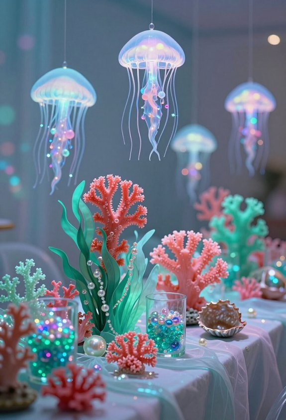 vibrant coral underwater centerpieces