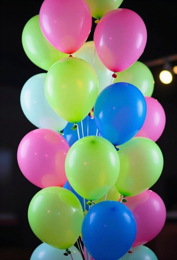 vibrant glowing balloon displays
